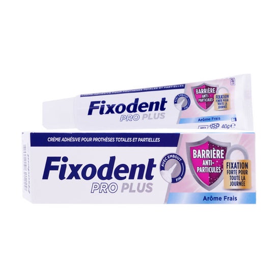 Fixodent Pro Plus Barrière Anti-Particules Crème Adhésive Frais 40g