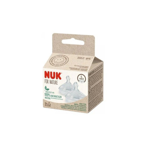 Nuk For Nature Silicone Teat Size L Fast Flow Pack of 2