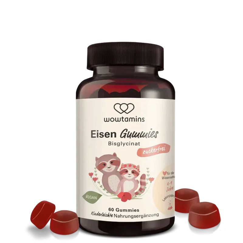 WOWTAMINS gummies au fer bisglycinate (60 pièces)