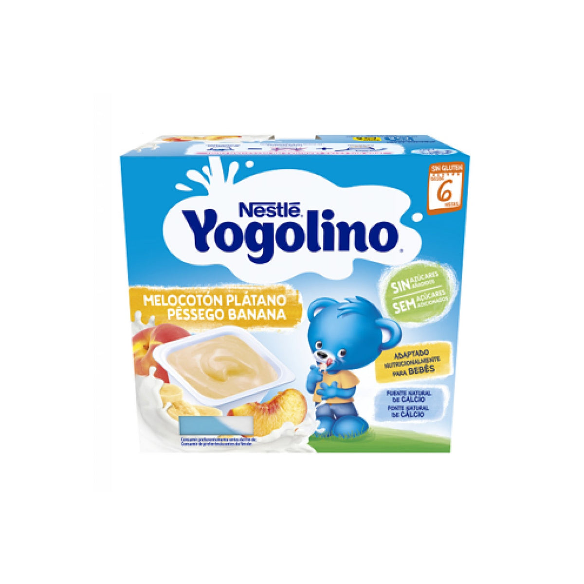 Nestle Yoogolino Pêche Banane 4x100g