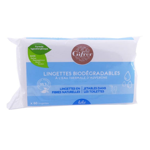 Gifrer Biodegradable Thermal Water Wipes 60 units