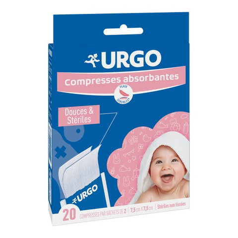 Urgo Compresses Absorbantes 7,5x7,5cm (20 pièces)
