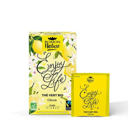 Romon Nature Enjoy Life Thé Vert Citron Bio 16 Sachets