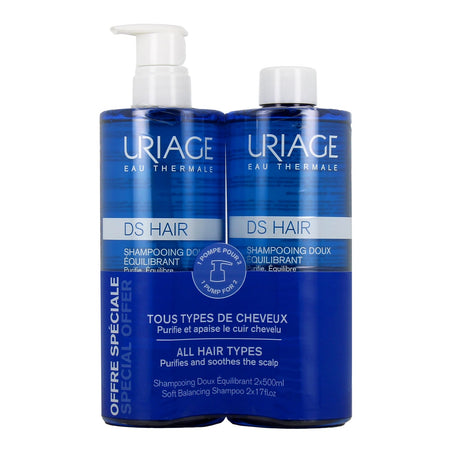 Uriage DS Hair Shampooing Doux Équilibrant 2x500ml