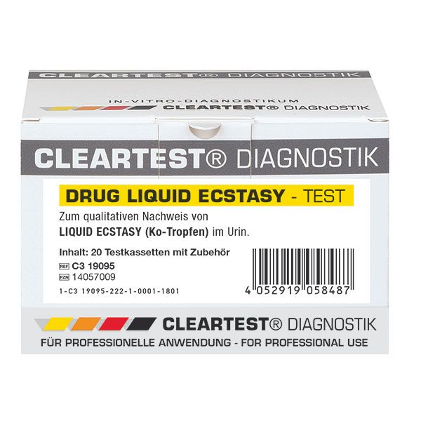 CLEARTEST Liquid Ecstasy pour la détection de GHB (gouttes K.O.), résultat en 10 min — 5 pièces