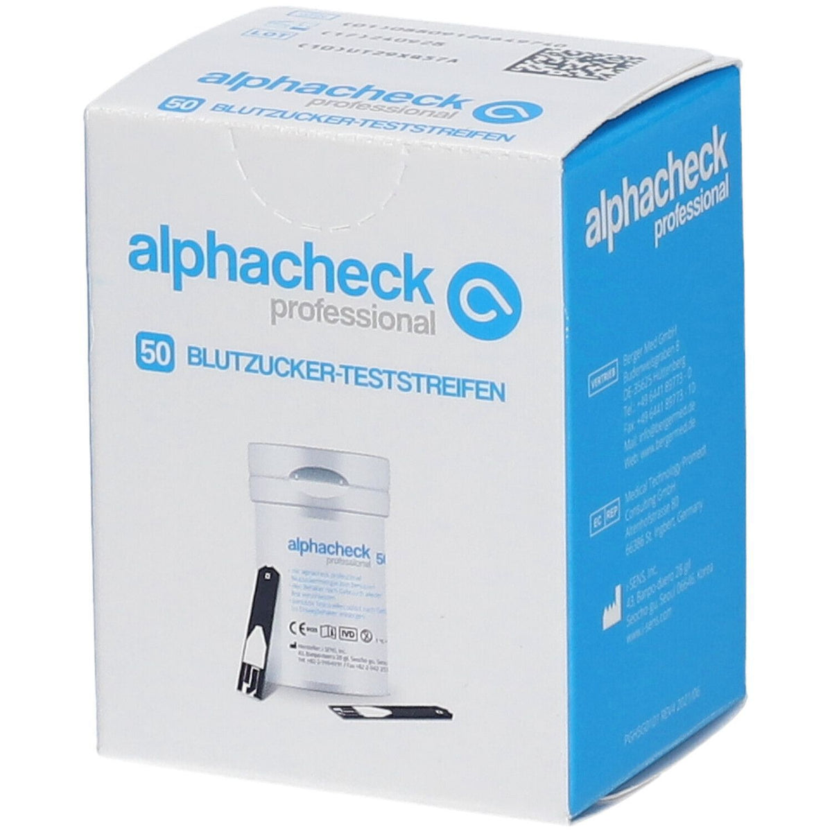 ALPHACHECK professionnel bandelettes de test de glycémie (50 pièces)