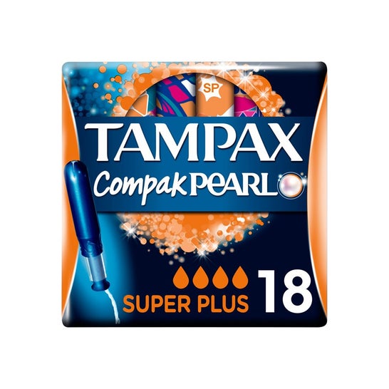Tampax Compak Pearl Super Plus coton (18 unités)