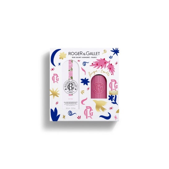 Roger & Gallet Coffret Rose Eau Parfumée 100ml + Bougie 75g
