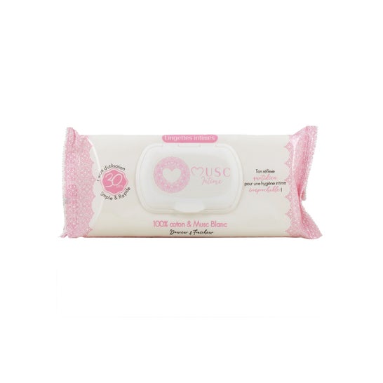 Musc Intime Lingettes Intimes Coton Musc Blanc 30 Unités