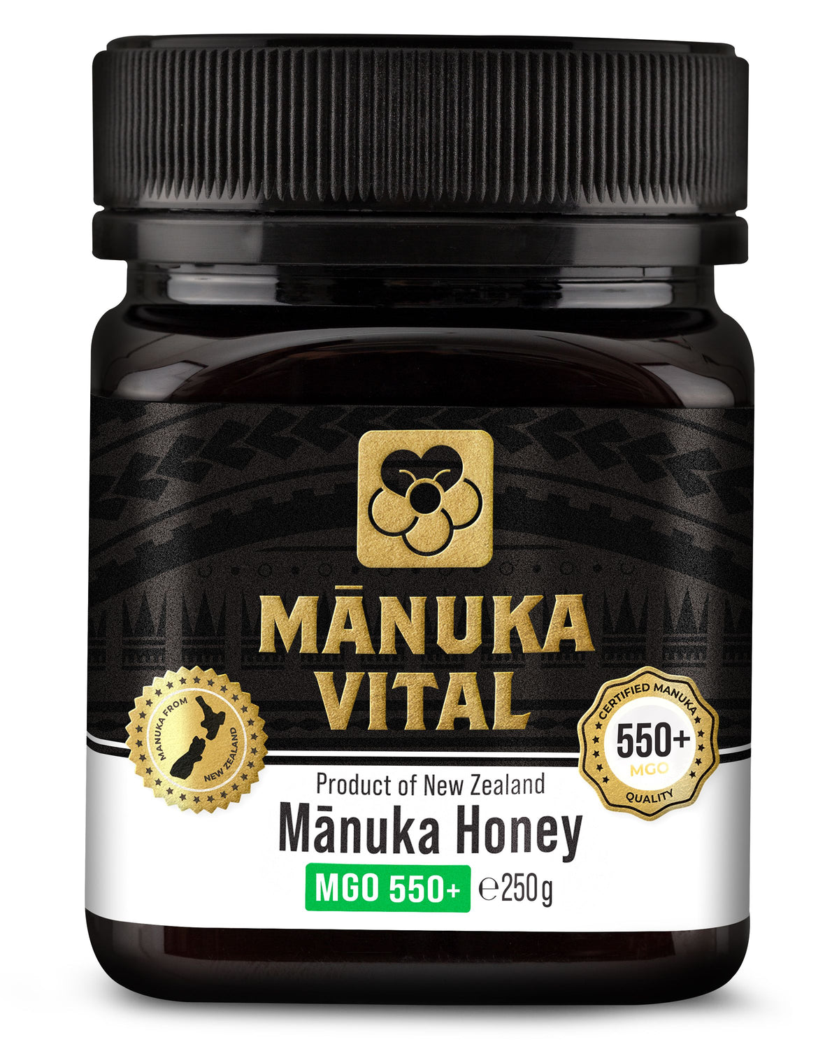 MANUKA VITAL MGO 550+ miel de Manuka de Nouvelle-Zélande (250 g)