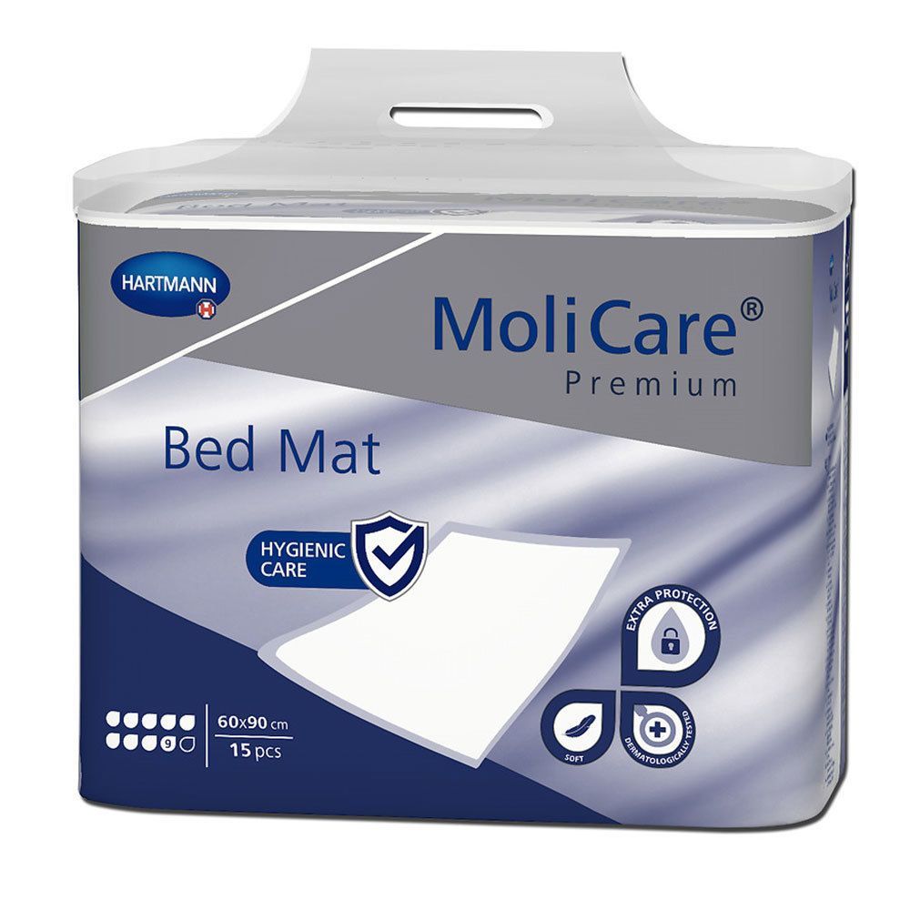 MoliCare Premium Alèse de lit 9 gouttes (60x90 cm, 15 pièces)