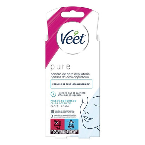 Veet Pure cire froide visage sensible (16 bandes)
