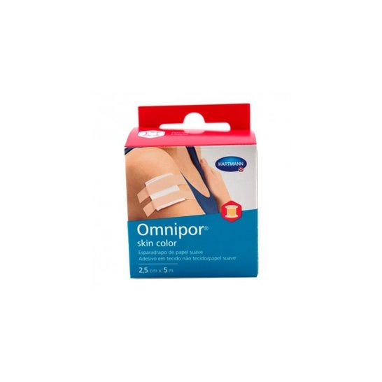 Hartmann Omnipor hypoallergénique couleur chair (2,5 cm x 5 m)