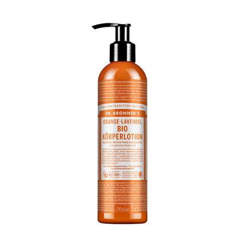 Dr. Bronner's lotion pour le corps bio orange-lavande (240 ml)