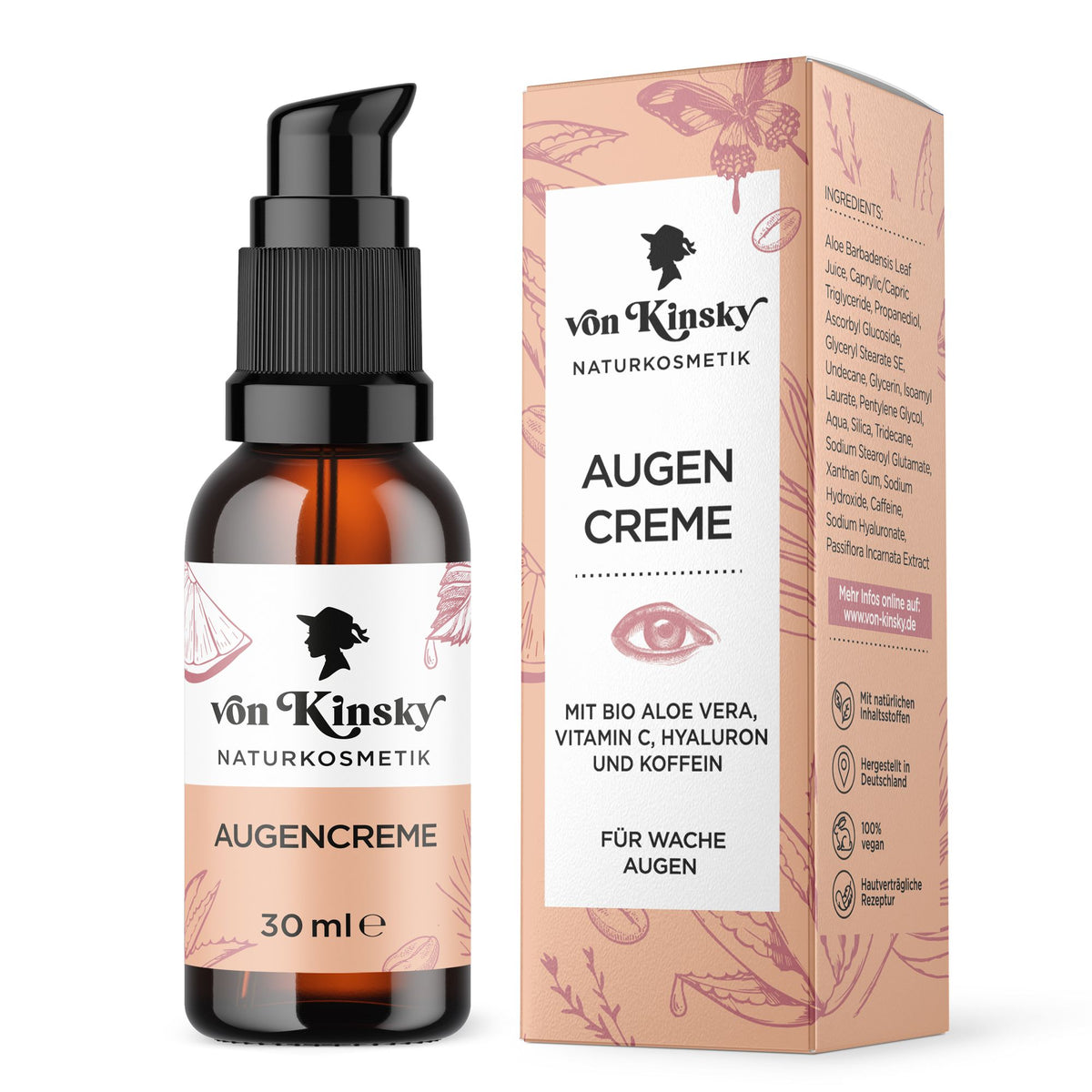 von Kinsky Bio crème pour les yeux — 30 ml
