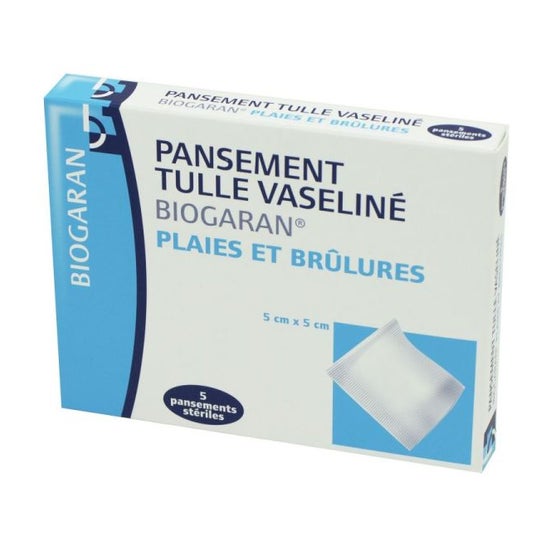 Biogaran Pansements tulle (5x5 cm, 5 pièces)