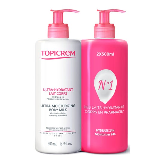 Topicrem Ultra-Hydratant Lait Corps 2x500ml