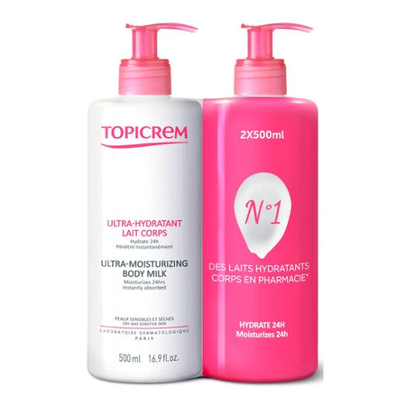 Topicrem Ultra-Hydratant Lait Corps 2x500ml