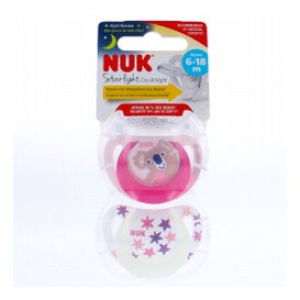 Nuk Starlight Jour et Nuit sucettes 6-18 mois (2 pièces)