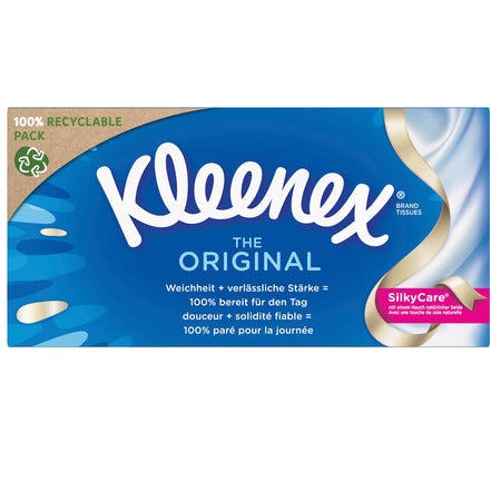 Kleenex Original boîte de mouchoirs cosmétiques 3 couches, grand format (24 mouchoirs)
