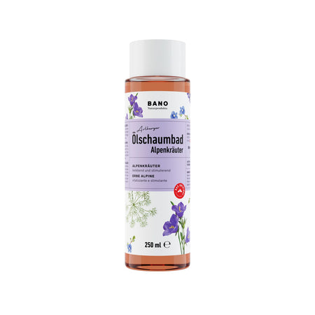 BANO bain moussant à l'huile aux herbes alpines (250 ml)