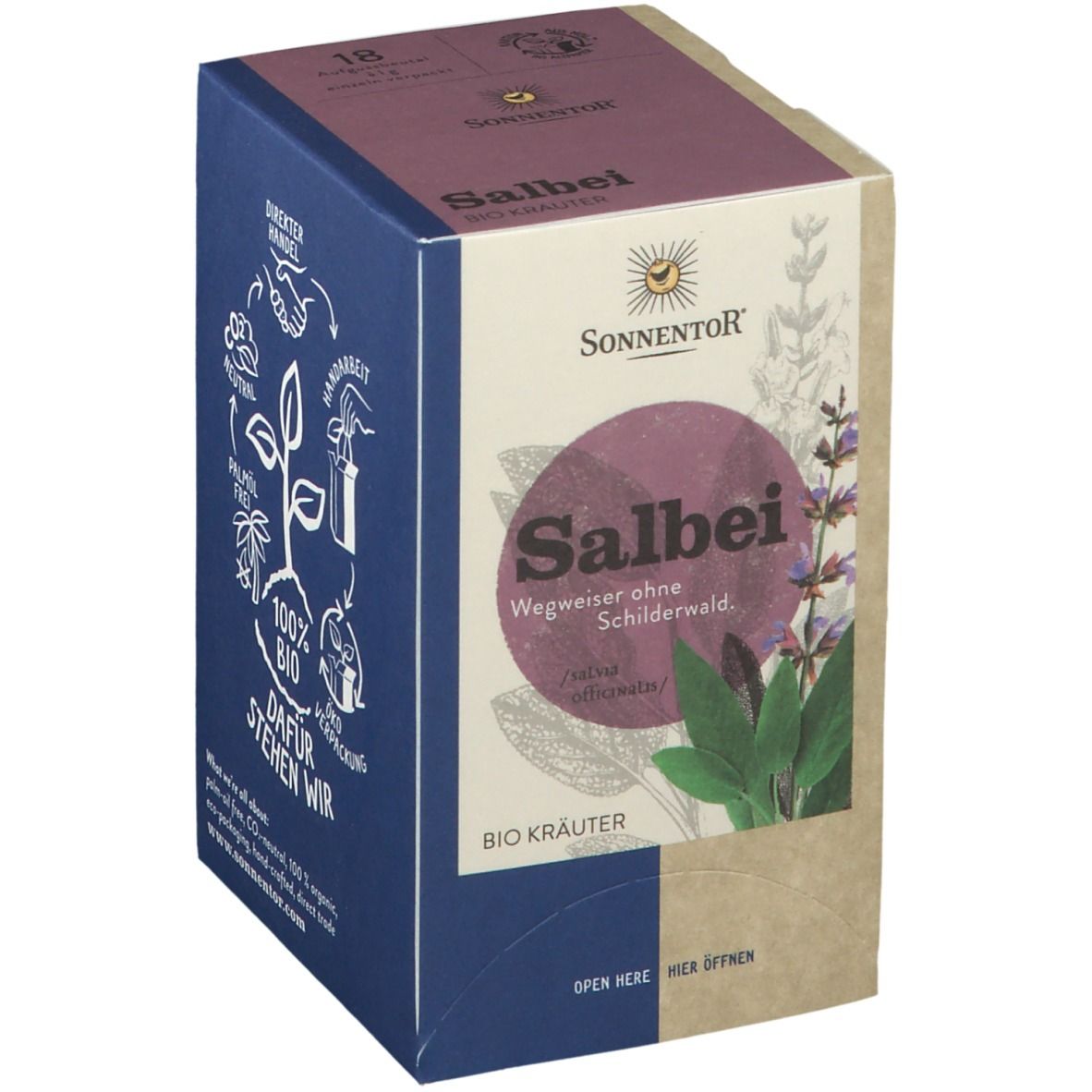 Sonnentor thé à la sauge bio (18 sachets)