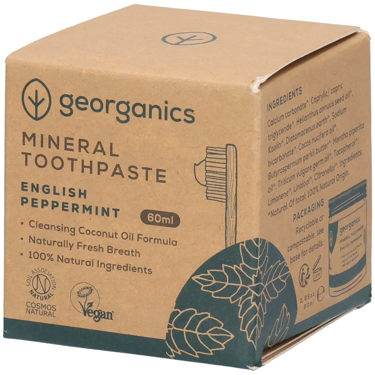 georaganic Dentifrice Menthe poivrée anglaise (60 ml)