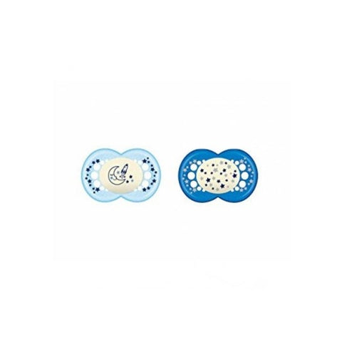 MAM Sucette Silicone Original Night + 16 M Double Pack Bleu