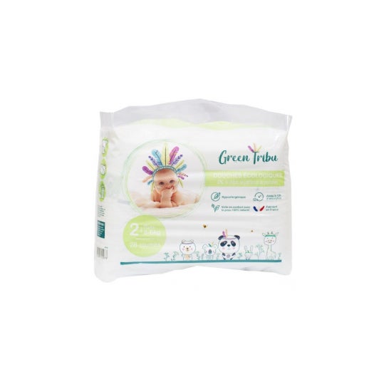 Green Tribu couches écologiques taille 2 (3-6 kg, 28 pièces)
