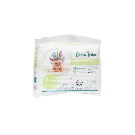 Green Tribu couches écologiques taille 2 (3-6 kg, 28 pièces)