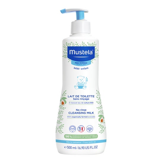 Mustela Lait de Toilette Sans Rinçage À L'Avocat Bio 500ml