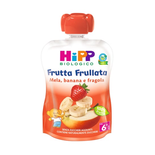 Hipp Bio Purée Fruit Pomme Banane Fraise 90g