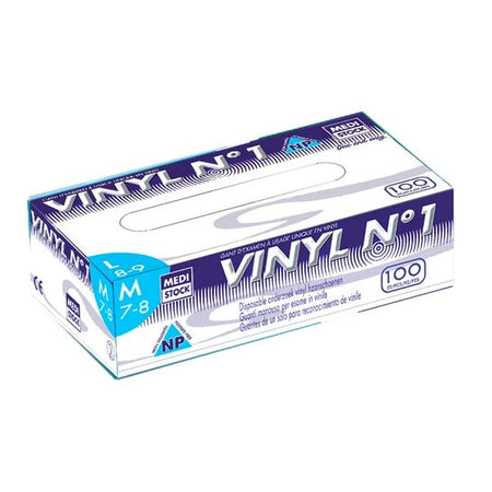 Mediven Medistock gants vinyle non poudrés M 7/8 (100 unités)
