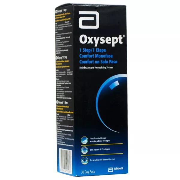 Abbott Oxysept 1 Etape Solution de Décontamination et Neutralisation Lentilles Souples Pack 30 jours