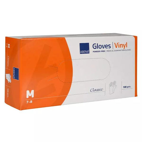 Abena Gants Vinyle Non Poudrés Taille M 100 unités