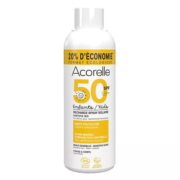 Acorelle Recharge Spray Solaire Enfants Bio SPF50 150 ml