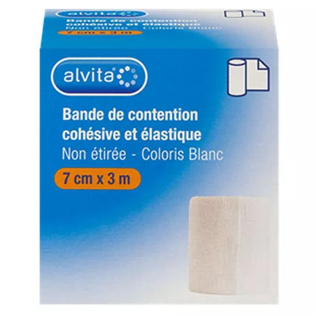 Alvita Bande de Contention 7cm x 3m Blanc