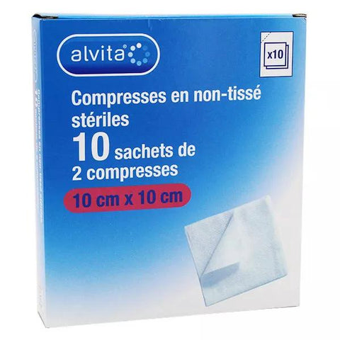 Alvita Non-Sterile Non-Woven Compress 10 x 10cm 100 units
