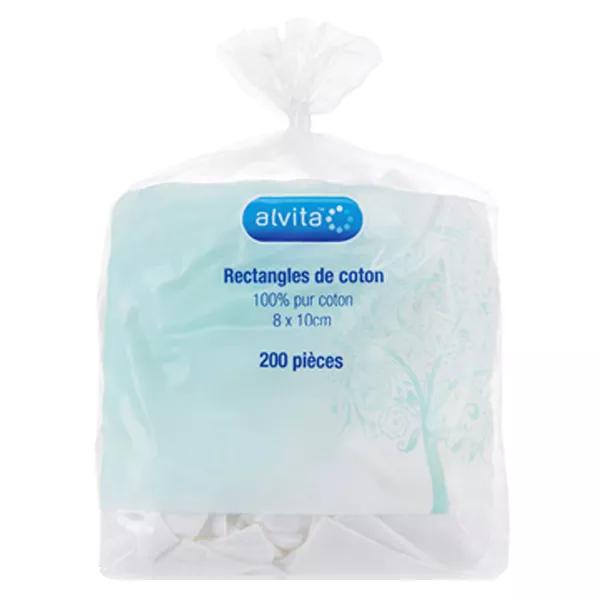 Alvita Pads de Coton 8x10cm 200 unités