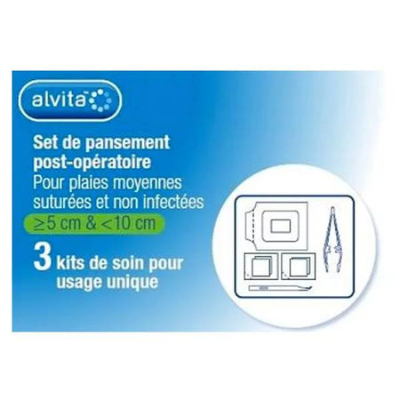 Alvita Set de Pansement Post-Op Plaies > 5cm et < 10cm 3 unités