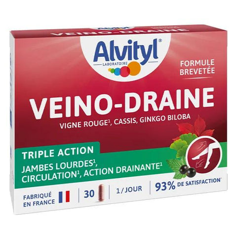 Alvityl Veino-Draine Circulation, jambes légères dès 12 ans 30 gélules