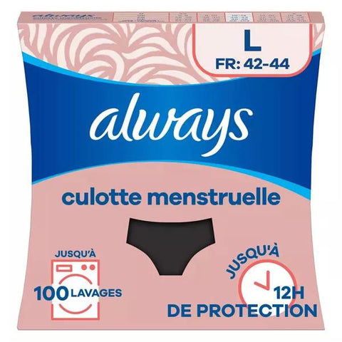 Always Culotte Menstruelle Lavable L Flux Modéré À Abondant 1 unité