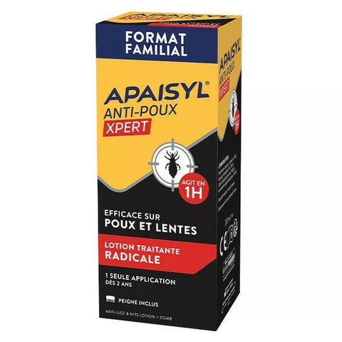 Apaisyl Xpert Lice and Nits Lotion 200ml + Comb