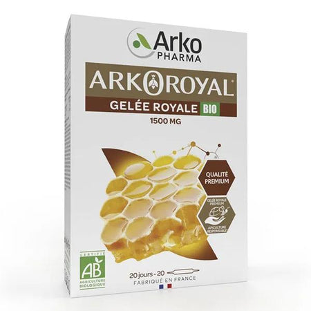 Arkopharma Arkoroyal Trésor de la Ruche Gelée Royale 1500mg Bio 20 ampoules