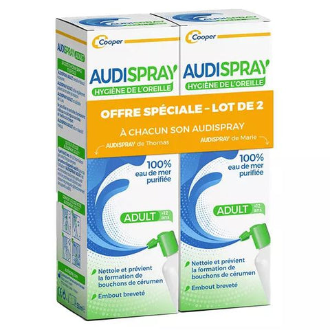 Audispray Adult Regular Ear Hygiene 2 x 50ml Pack