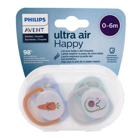 Avent Sucette Ultra Air 0-6m Mixte Lot de 2