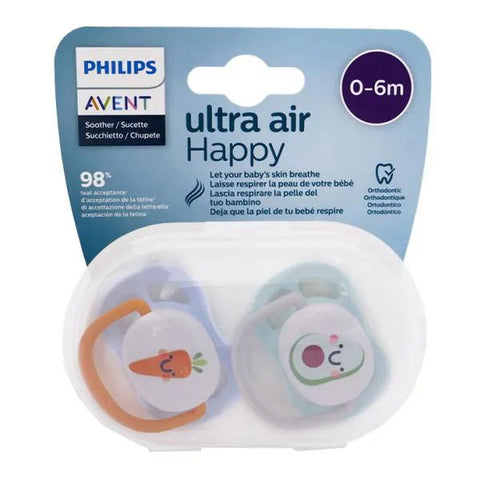 Avent Ultra Air Soother 0-6m Mixed Pack of 2
