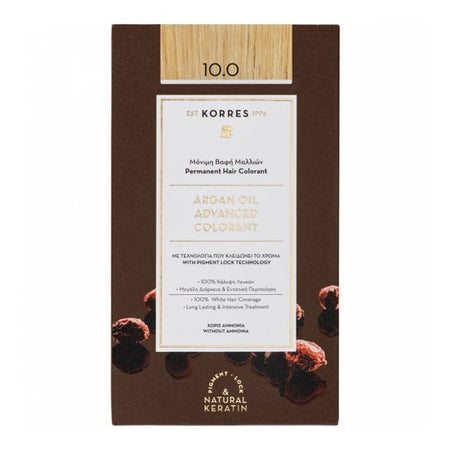 Korres Coloration Permanente Huile D'Argan Blond Platine 10.0