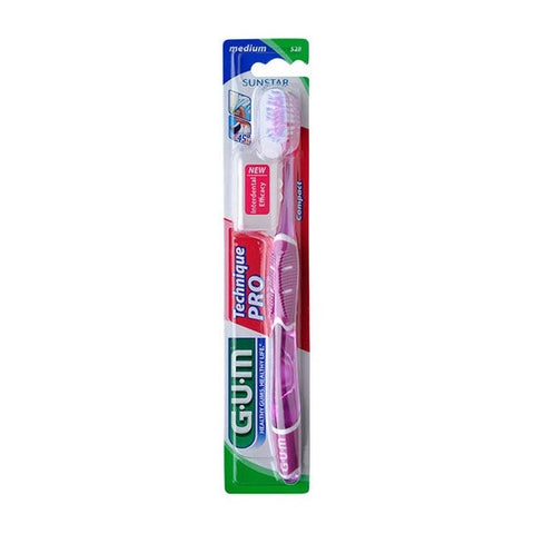 GUM Brosse Technique Pro Compacte Moyenne 1 Unité
