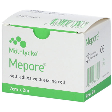 Mepore Pansement non stérile auto-adhésif rouleau 7 cm x 2 m (1 pièce)